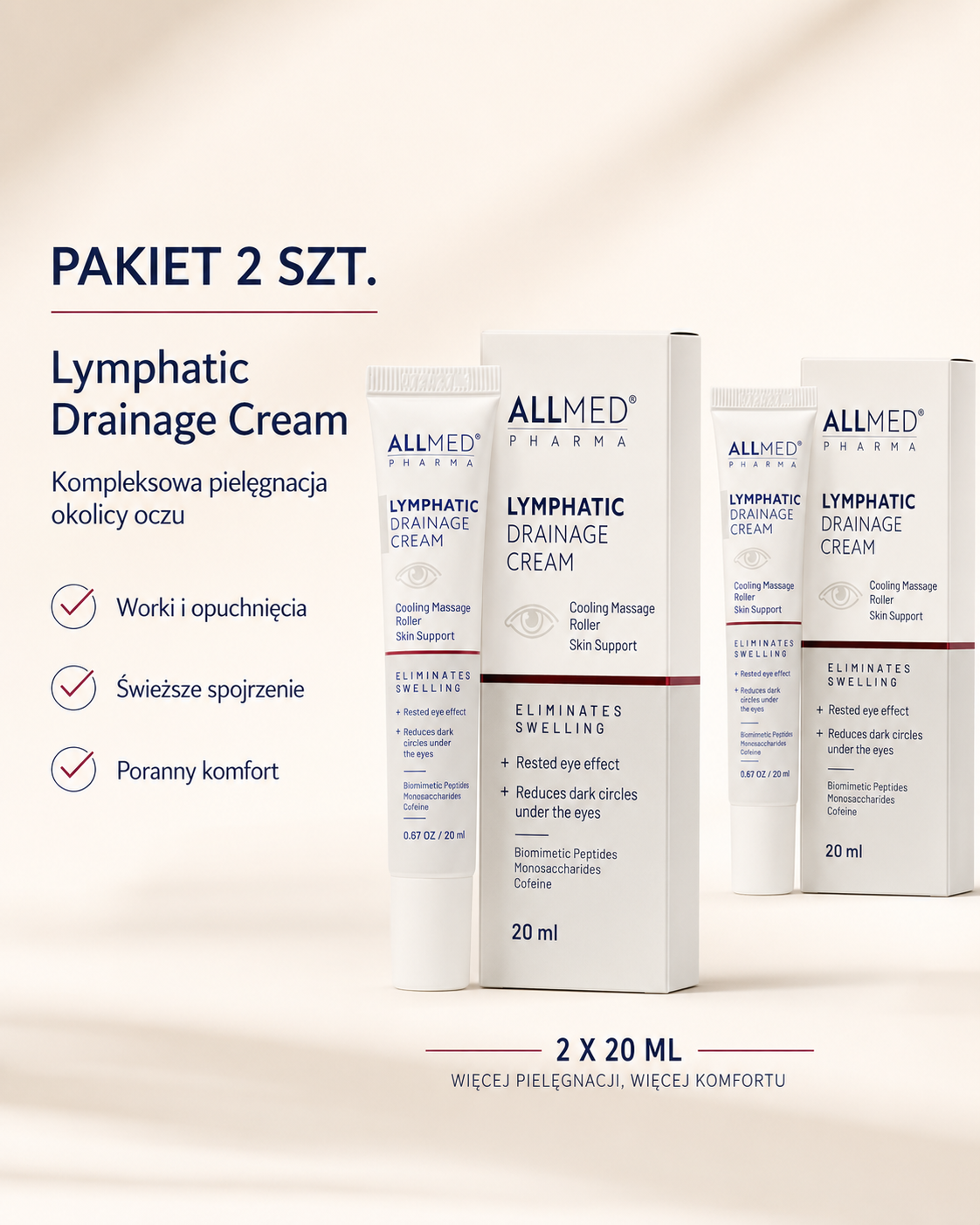 DUO Lymphatic — 2 × krem pod oczy