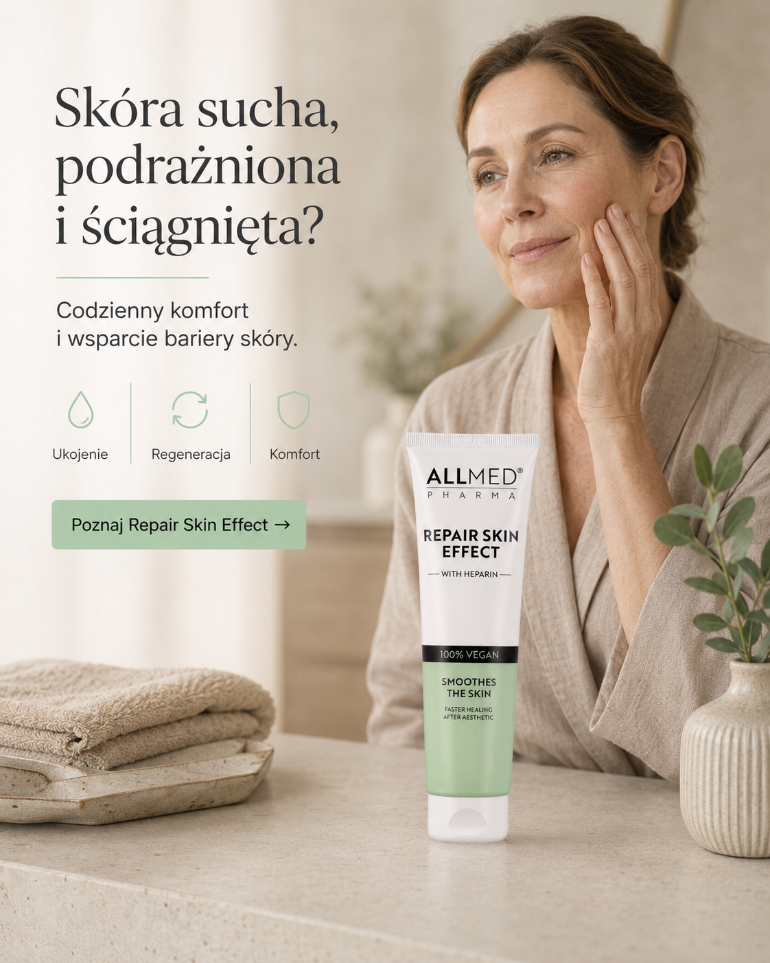 Krem regenerujący do skóry wrażliwej - Repair Skin Effect tuba 150ml